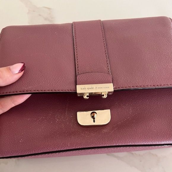 Kate Spade Raisin Milna Lovett Syreet Leather Crossbody Bag - Picture 6 of 6